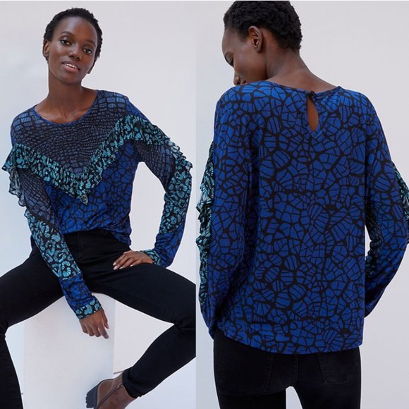 Anthropologie Ameera Ruffled Top - Picture 2 of 7